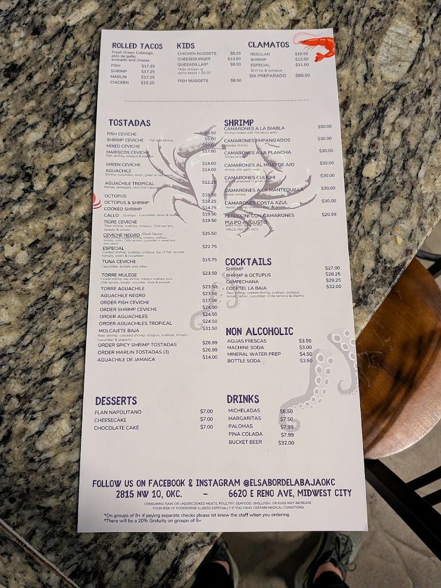 EL SABOR DE LA BAJA OKC Menu - Image 2