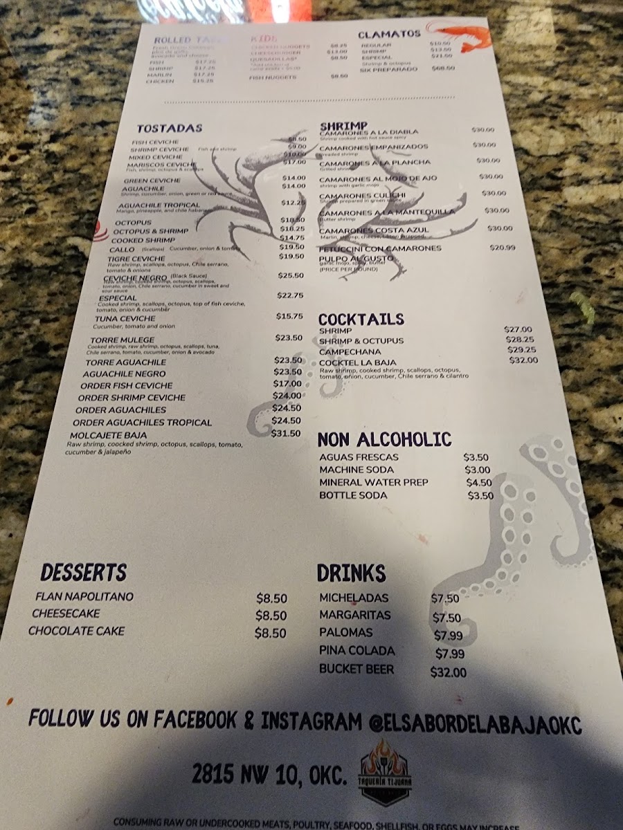 EL SABOR DE LA BAJA OKC Menu - Image 3