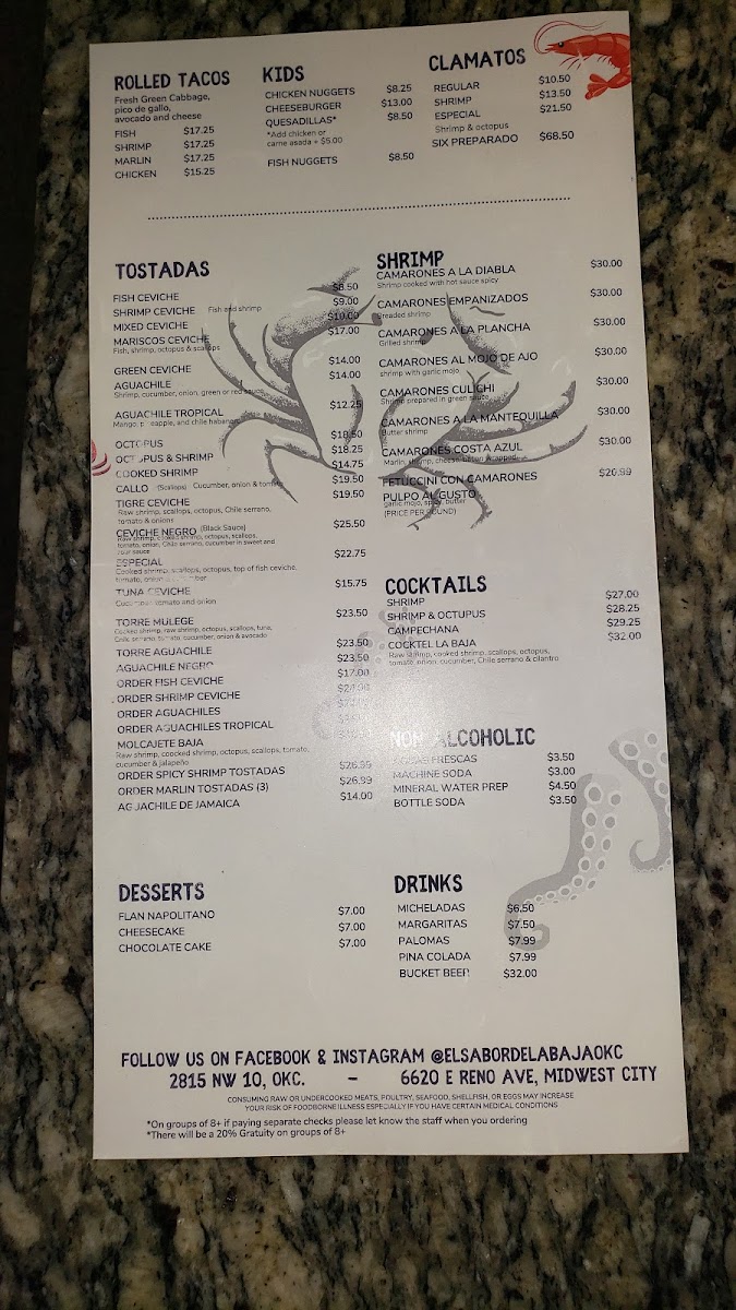 EL SABOR DE LA BAJA OKC Menu - Image 4